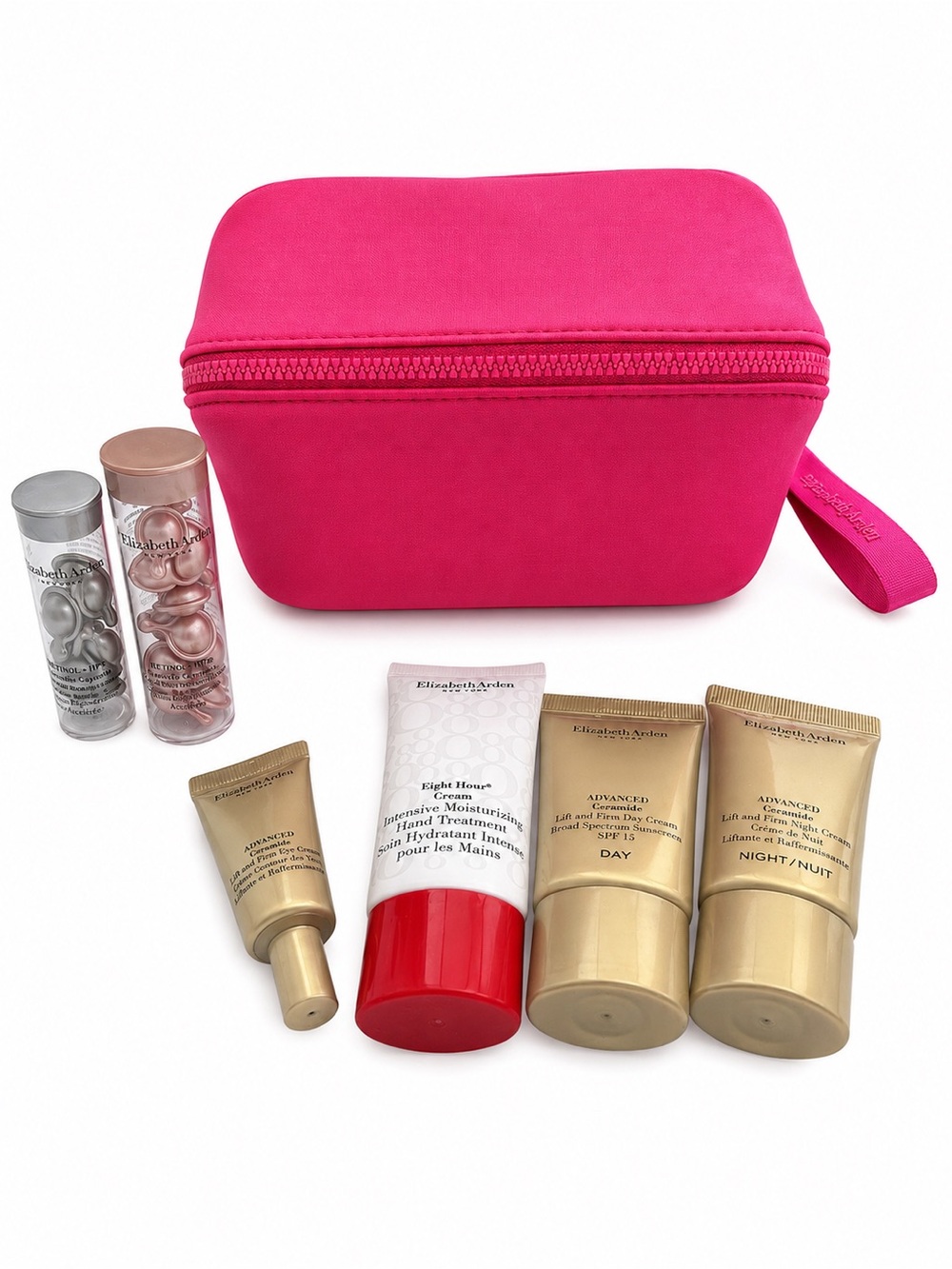 Elizabeth Arden 7-Piece Ceramide Skincare Set + Pink Cosmetic Bag